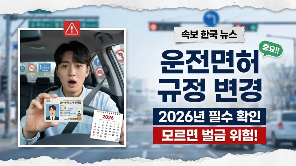 2026년 한국 운전면허 규정